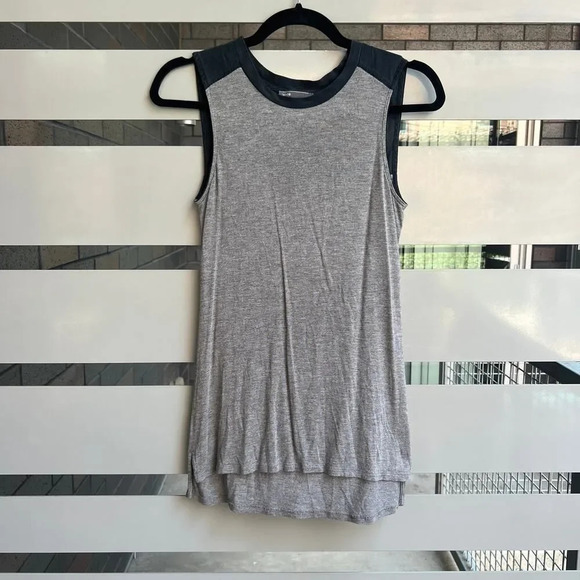 Vince Heather Gray & Black Colorblock Tank Size XS - Picture 3 of 5